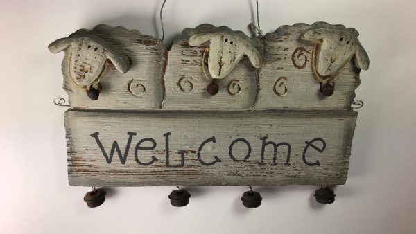 Decoratief bord – Welcome met schapen