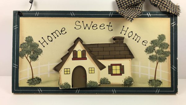 Decoratief bord - Home Sweet Home met zwarte kader