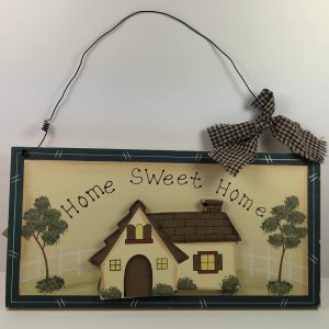 Decoratief bord - Home Sweet Home met zwarte kader