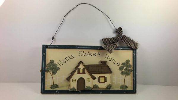 Decoratief bord - Home Sweet Home met zwarte kader