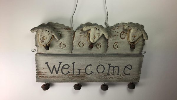 Decoratief bord – Welcome met schapen