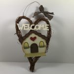 Decoratief bord - Welcome met hartje