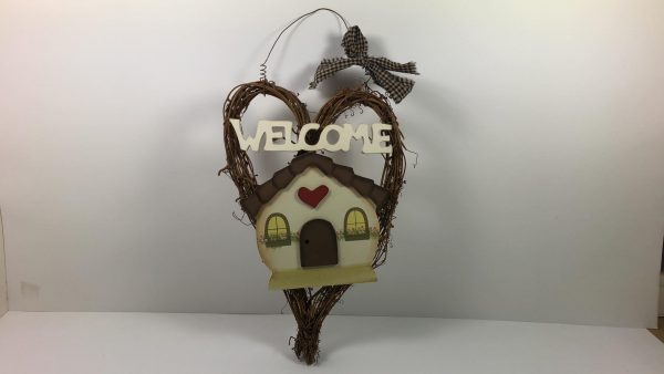 Decoratief bord - Welcome met hartje