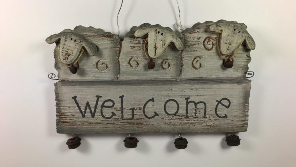 Decoratief bord – Welcome met schapen